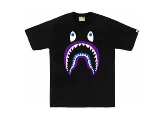 Bape Colors Shark PONR Tee Black Purple