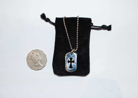 Chrome Hearts Cross Dog Tag Pendant Silver - Image 3