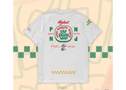 Minute Mirth Club Highest Watermelon Apple Pattern Tee White Style.40 - Image 2