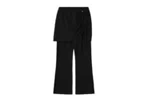 Ronron Dot Sheer Layered Bootscut Pantskirt Black