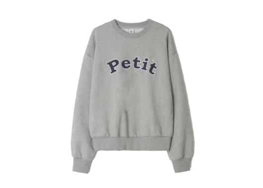 Ronron Star Button Petit Applique Sweatshirt Grey