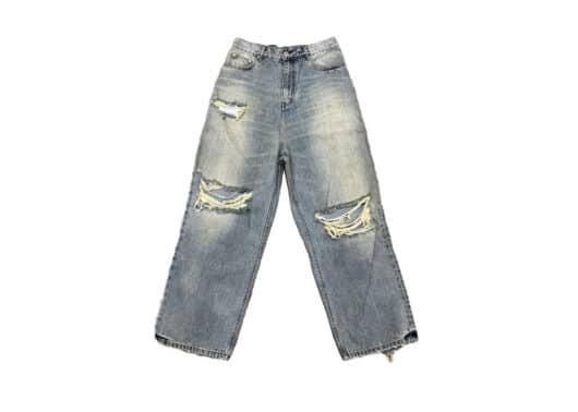 UNKNOWNWORLD Vintage Distressed Baggy Wide Jeans Blue