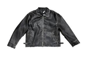 UNKNOWNWORLD Eco Leather Crop Jacket Black