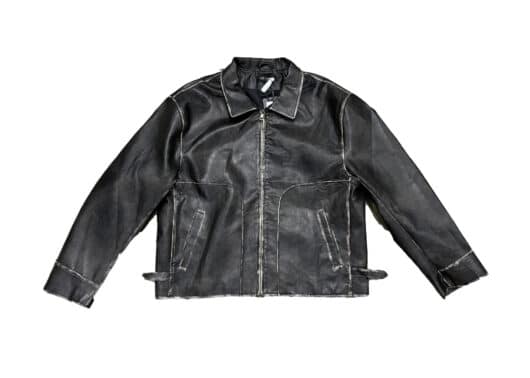 UNKNOWNWORLD Eco Leather Crop Jacket Black