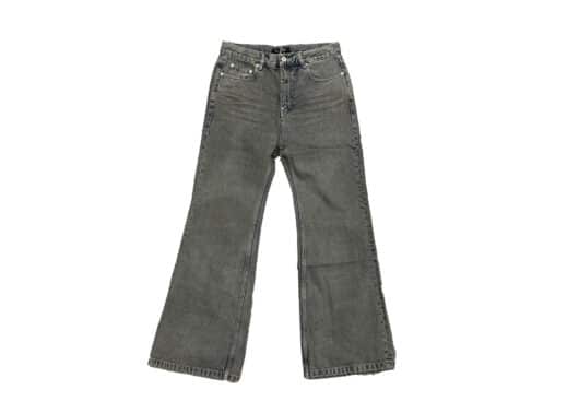 UNKNOWNWORLD Mud Dyed Flared Jeans Grey