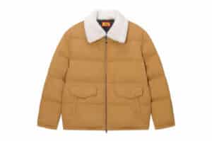 A Few Good Kids Detatchable Collar Puffer Jacket Khaki