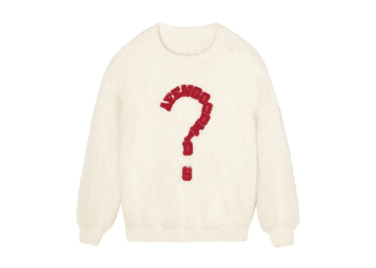 A Few Good Kids Question Mark Round Neck Sweater Natural