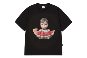 ADLV Baby Face Watermelon Girl Tee Black