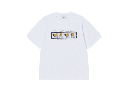 ADLV Chill Guy Photo 4 Cut Tee White