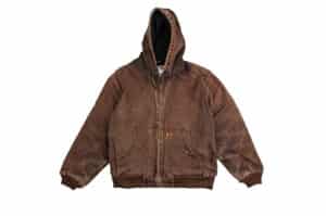 Carhartt Vintage J25 Hooded Jacket Dark Brown Sz XL