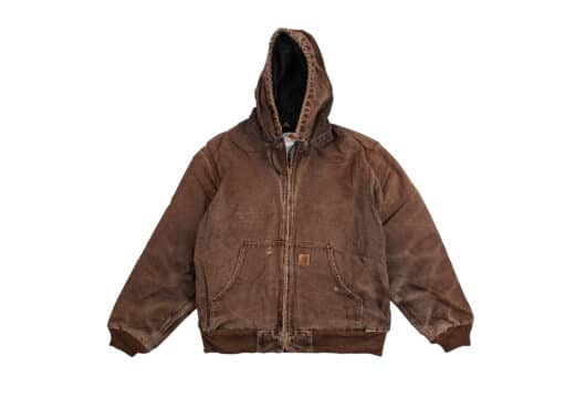 Carhartt Vintage J25 Hooded Jacket Dark Brown Sz XL