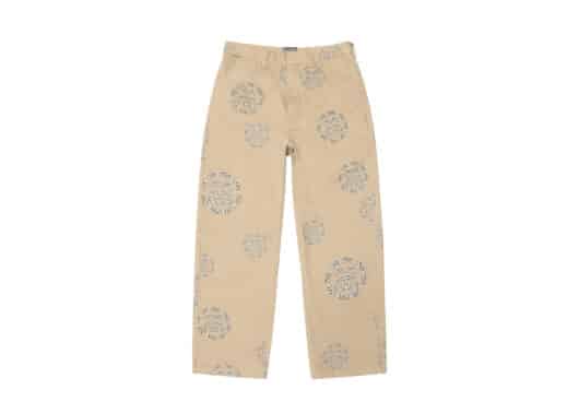 Denim Tears x Stussy Double S Wreath Chino Pant Khaki Brown - Image 2