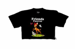 Disney Classics Friends Forever Crop Tee Black CROP-029
