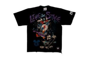 Disney Mickey Mouse Heavy Weight Reverse Stitch Tee Charcoal MPX-004