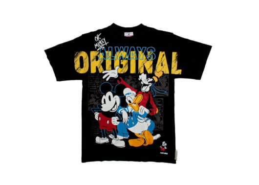 Disney Mickey Mouse Heavy Weight Reverse Stitch Tee Charcoal MPX-005