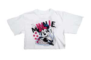Disney Minne Mouse Crop Tee White CROP-023