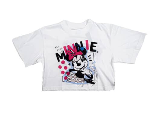 Disney Minne Mouse Crop Tee White CROP-023