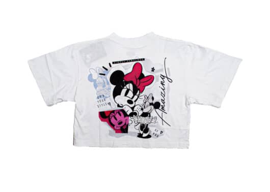 Disney Minne Mouse Crop Tee White CROP-023 - Image 2
