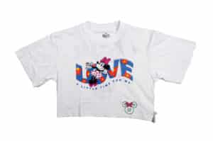 Disney Minne Mouse Crop Tee White CROP-024
