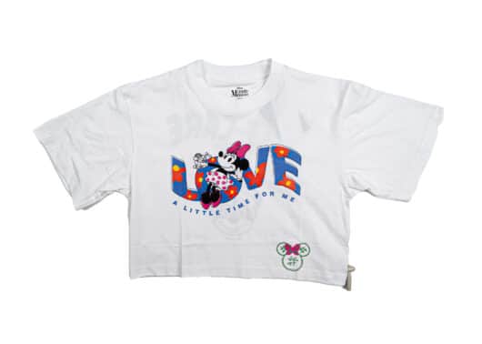 Disney Minne Mouse Crop Tee White CROP-024