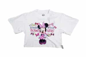 Disney Minne Mouse Crop Tee White CROP-022