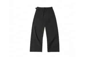 Haonanhuang Adjustable Belt Pants Black H627