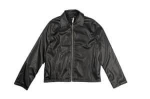 Haonanhuang Basic Leather Jacket Black H563