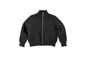 Haonanhuang Basic Solid Zip Up Semi-High Neck Hoodie H572