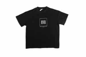 Haonanhuang Box Letters Tee Black H537