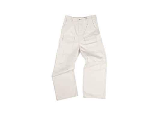 Haonanhuang Distressed Multi Pocket Loose Cargo Pants White H451