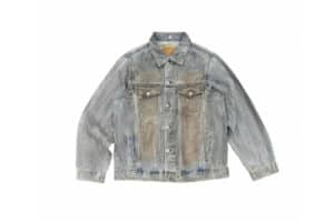 Haonanhuang Hand-Painted Denim Jacket Blue H416