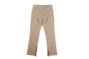Haonanhuang Multi Zip Pockets Cargo Pants Khaki H025
