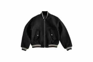 Haonanhuang Wool Textured Baseball Jacket H463