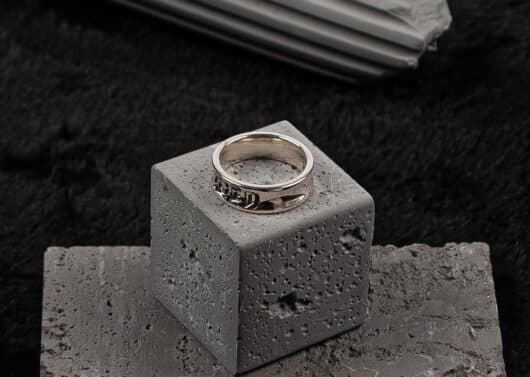 VoidWhistle 925 Silver Obsidian Ring Style KR167