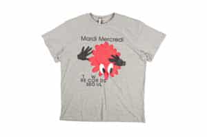 Mardi Mercredi Big Flower Man Unisex Tee Grey