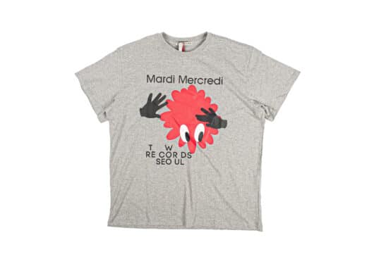 Mardi Mercredi Big Flower Man Unisex Tee Grey