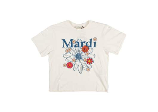 Mardi Mercredi Flowermardi Blossom Slim Tee Cfream Vintageblue