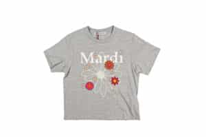 Mardi Mercredi Flowermardi Blossom Slim Tee Grey Ivory
