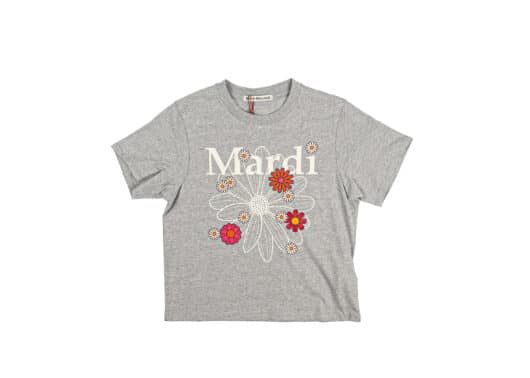 Mardi Mercredi Flowermardi Blossom Slim Tee Grey Ivory