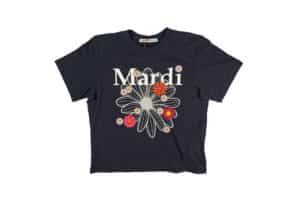 Mardi Mercredi Flowermardi Blossom Slim Tee Navy Ivory