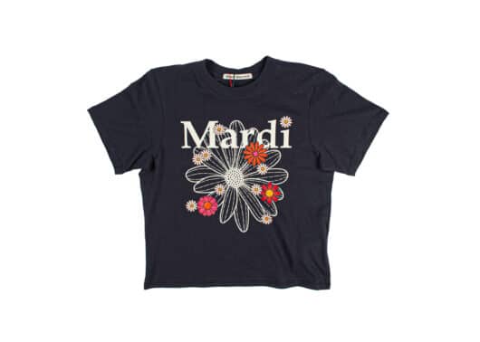 Mardi Mercredi Flowermardi Blossom Slim Tee Navy Ivory