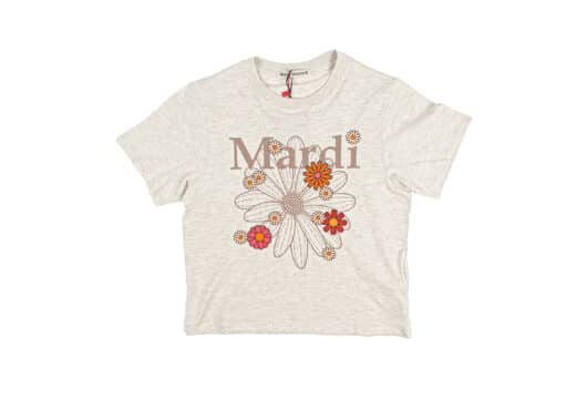 Mardi Mercredi Flowermardi Blossom Tee Oatmeal Taupe