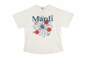 Mardi Mercredi Flowermardi Blossom Tee Cream Vintageblue