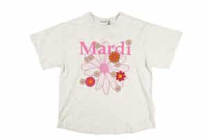 Mardi Mercredi Flowermardi Blossom Tee Oatmeal Pink