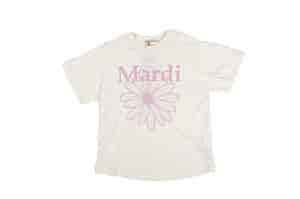 Mardi Mercredi Flowermardi Cream Pink Lavender Tee