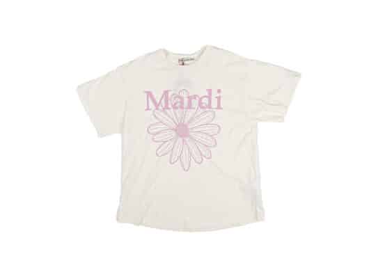 Mardi Mercredi Flowermardi Cream Pink Lavender Tee