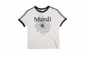 Mardi Mercredi Flowermardi Linger Tee Ivory Navy