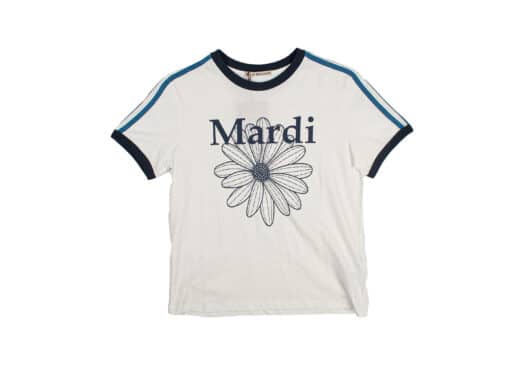 Mardi Mercredi Flowermardi Linger Tee Ivory Navy