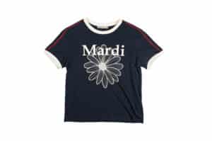 Mardi Mercredi Flowermardi Linger Tee Navy Ivory