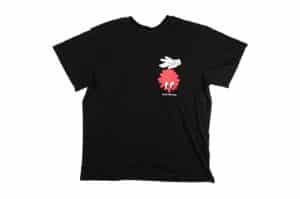 Mardi Mercredi Hand Flower Man Unisex Tee Black